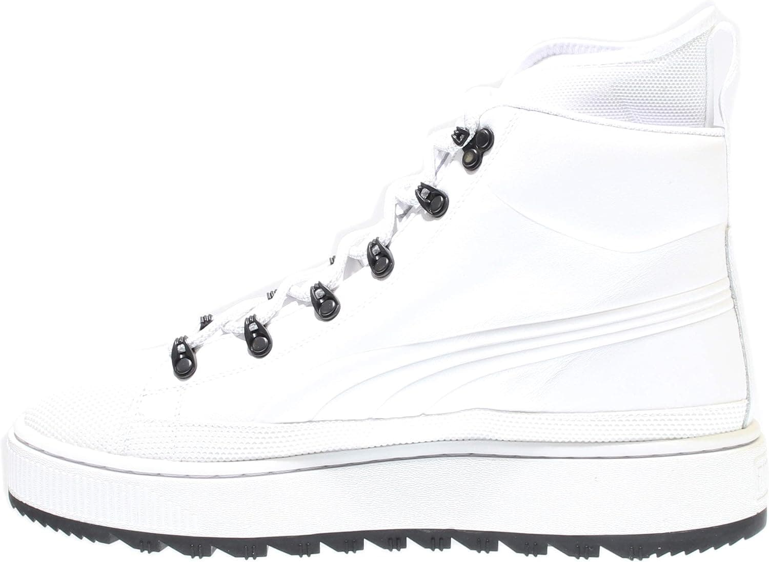 Puma Mens Ren Leather Hight Top Lace Up Fashion Sneakers, Puma White, Size 11.0