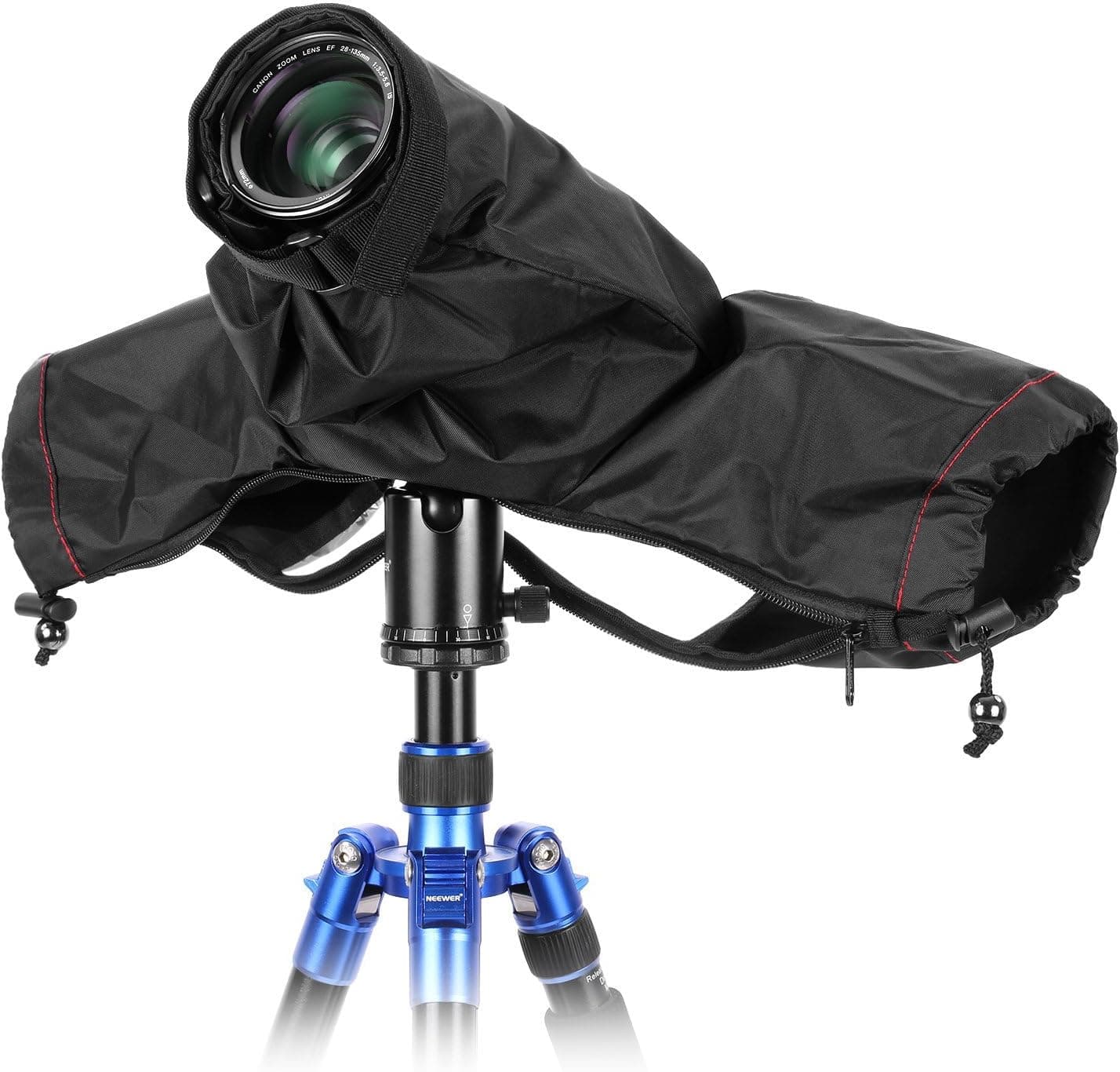 Neewer Pro Camera Rain Cover Shield Coat Protector Sleeve Dust-Proof Waterproof Nylon Rainwear for Large Canon, Nikon, Sony, Pentax, Sigma, Tamron and Other DSLR Cameras (Black)