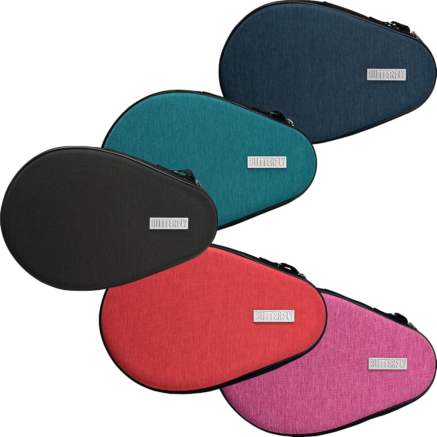 Butterfly Marente Hard Full Case | Hard Case with Mesh Net for Accessory and Zipper Closure | Holds One Table Tennis Paddle | 5 Colors Available (Red, Rose, Turquoise Blue, Navy, Black)