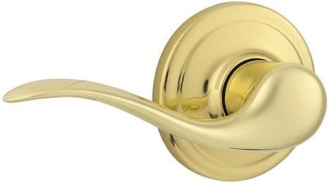Kwikset Tustin Left-Handed Half-Dummy Lever in Polished Brass Pack Of 2