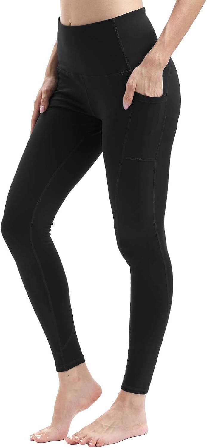 Vogyal Women's High Waist Tummy Control Athletic Running Tights Stretch Workout Leggings Yoga Pants with Pockets