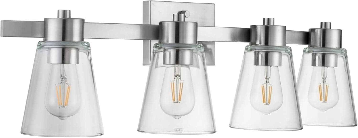 Prominence Home 51528-01 Wesscot Wall Mount Bath Vanity, 4 Light, Brushed Nickel