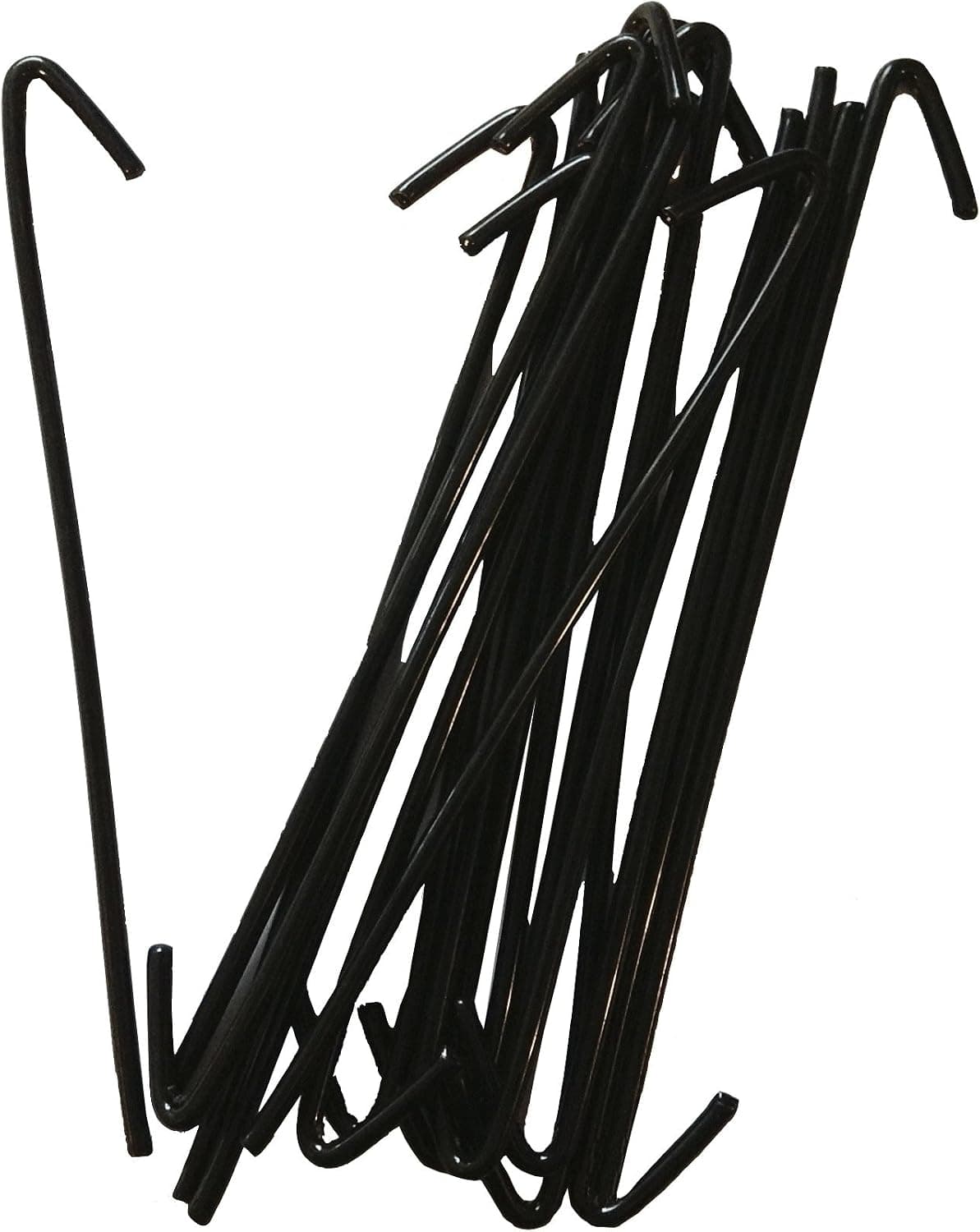 Black PVC Coated Aluminum Chain Link Fence Ties 100 Count Pack 8 1/4 Inch Long 9 Gauge Tie Wire - Hook Ties