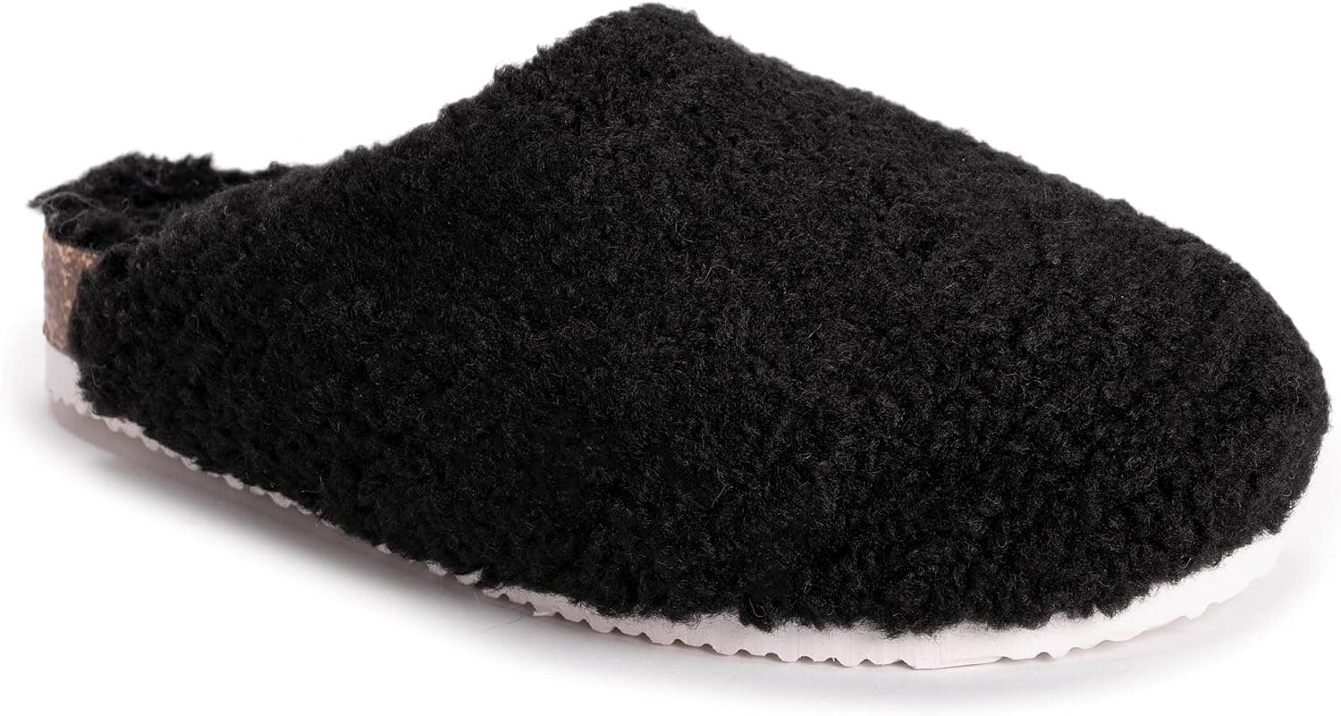 MUK LUKS Women's Hermione Slipper, Ebony, 9