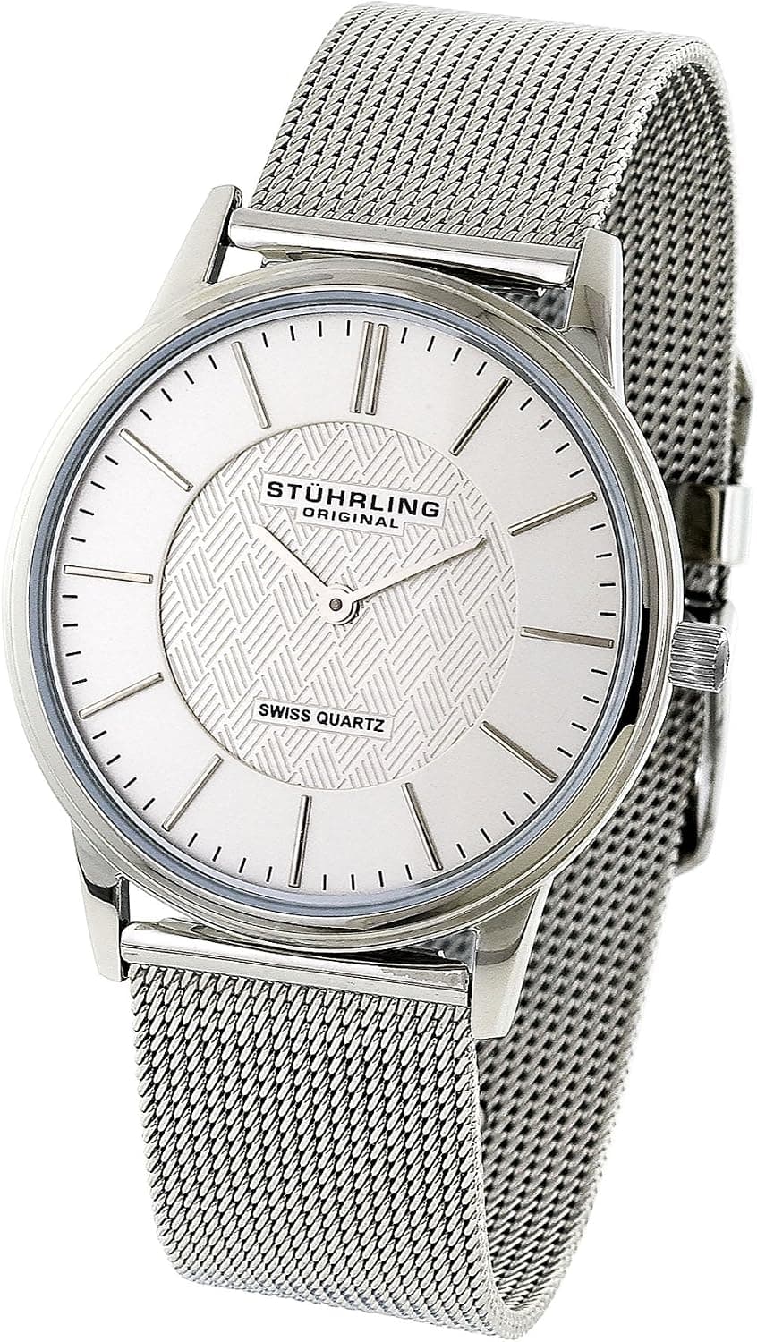 Stuhrling Original Men's 238.32112 Newberry Swiss Quartz Stainless Steel Watch