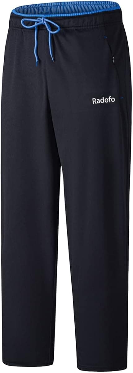 Radofo Sweatpants-Running Athletic-Casual Men’s-Joggers Lightweight-Workout with Zippered Pockets Sports Track Pants