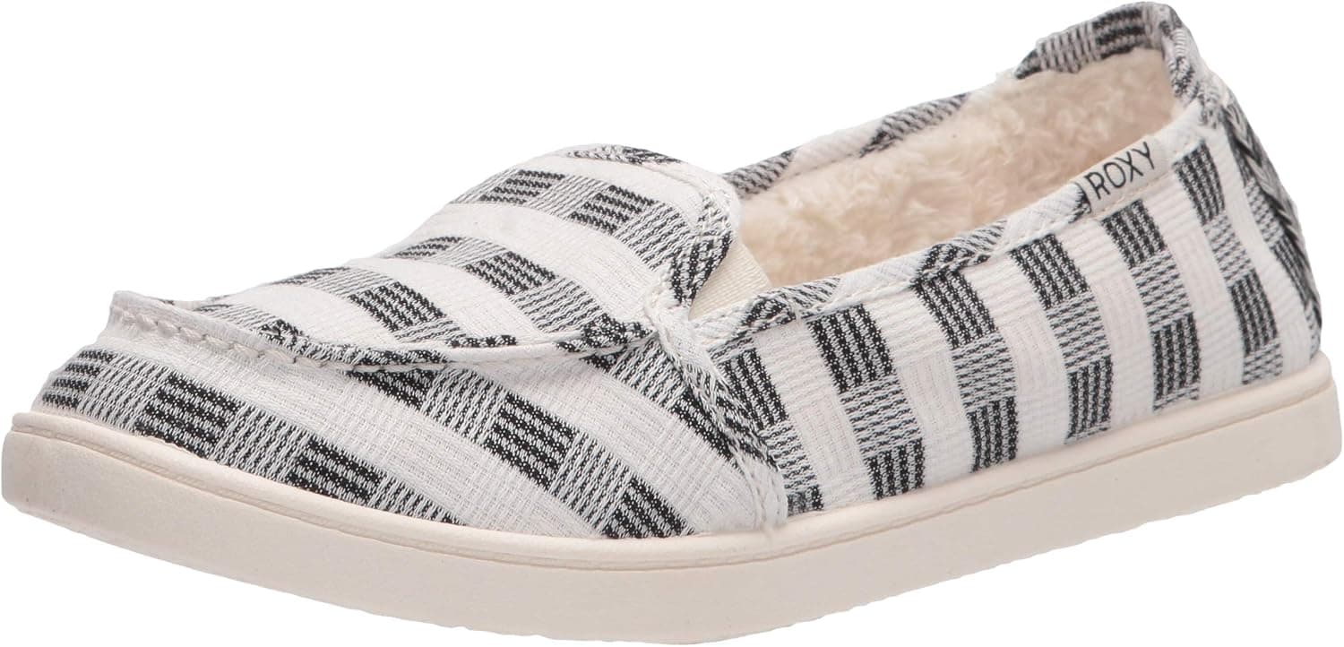 Roxy Women's Minnow Faux Fur Slip on Sneaker Shoe