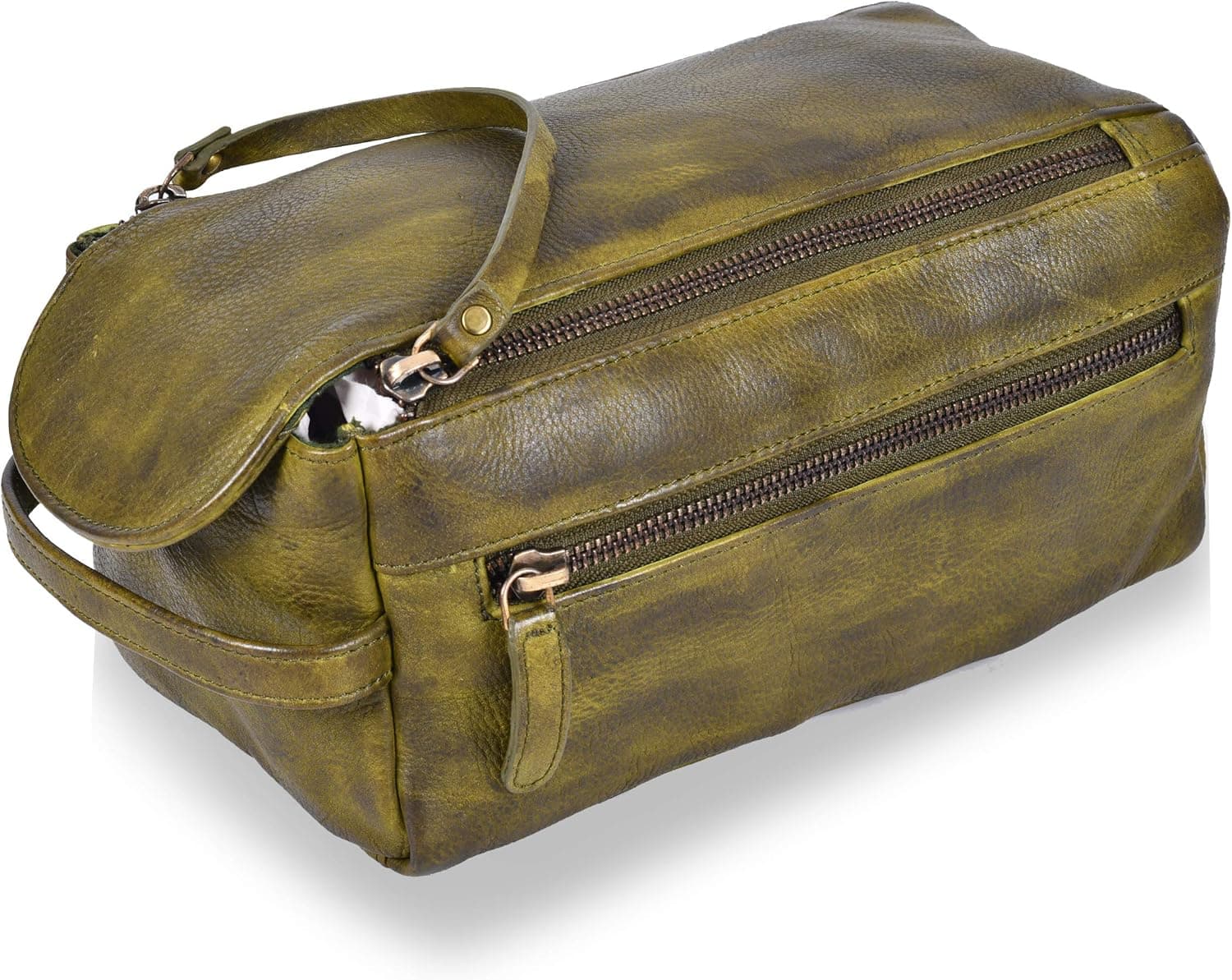 Oak Leathers Leather Shaving Bags for Travelling, Toiletry kit/organizer for Men