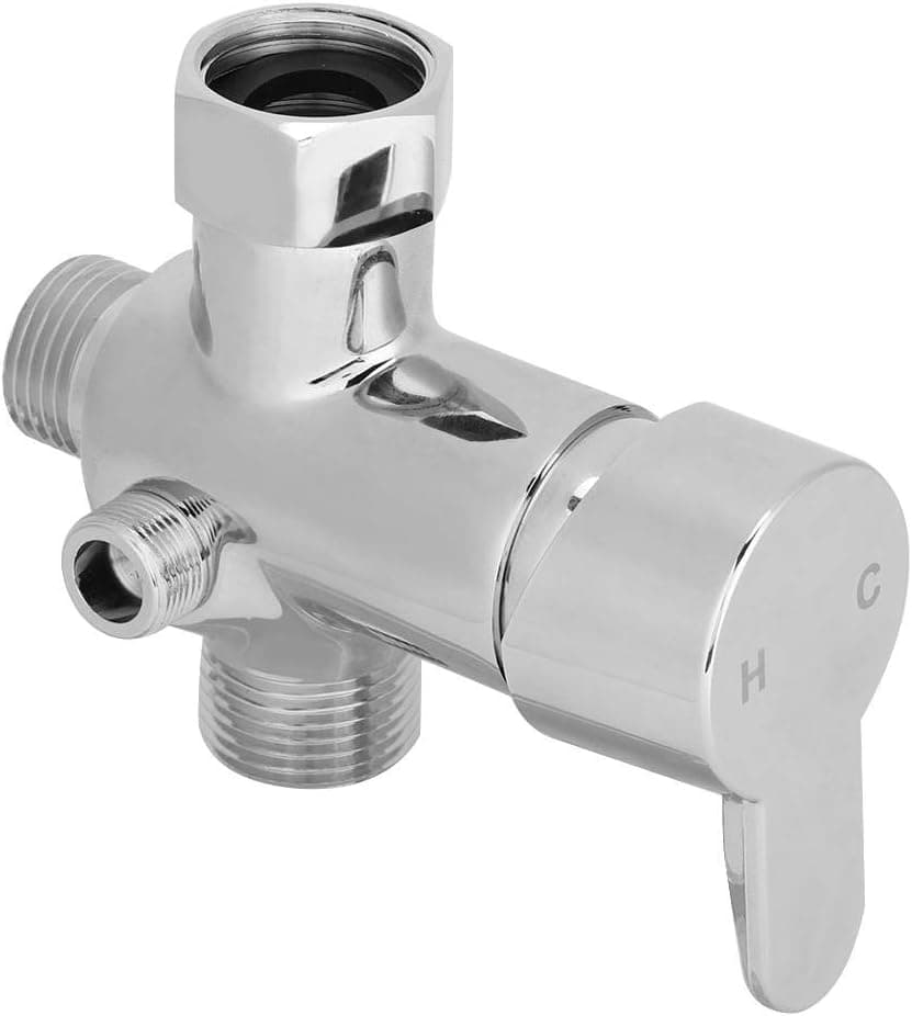 TOPINCN 7/8in Hot Cold Water Diverter for Toilet Mixer Valve Sprayer Tee Adapter Connector US Standard