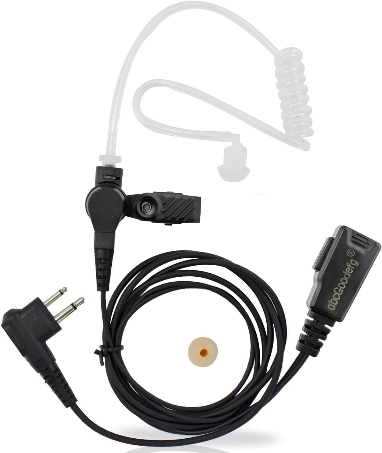 abcGoodefg FBI Style Surveillance Covert Headset Earpiece Mic Compatible with HYT (Hytera) Radios Motorola radioa CLS1110 CLS1410 CLS1413 CLS1450 CLS1450C CP200 CP200D XLS PR400 EP450 GTX(1 Pack)