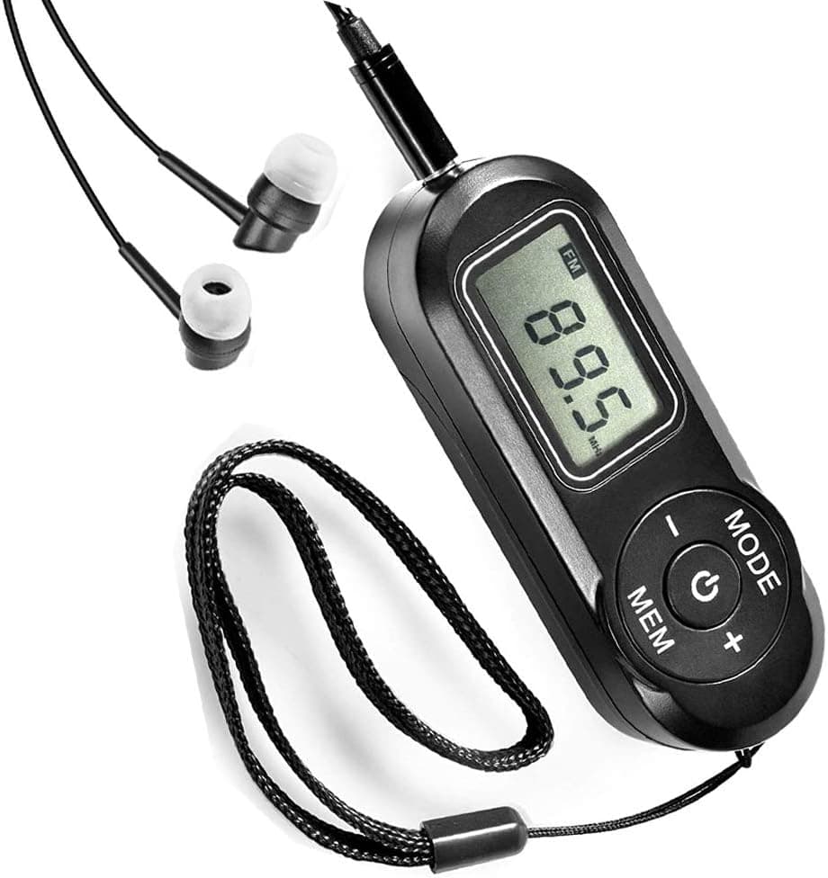 Portable Radio FM with Best Reception and Excellent Sound, 20 Preset Stations, Battery Operated Walkman with Scan and Preset Function, FM Stereo Portable Radio for Walking, Mowing, Jogging