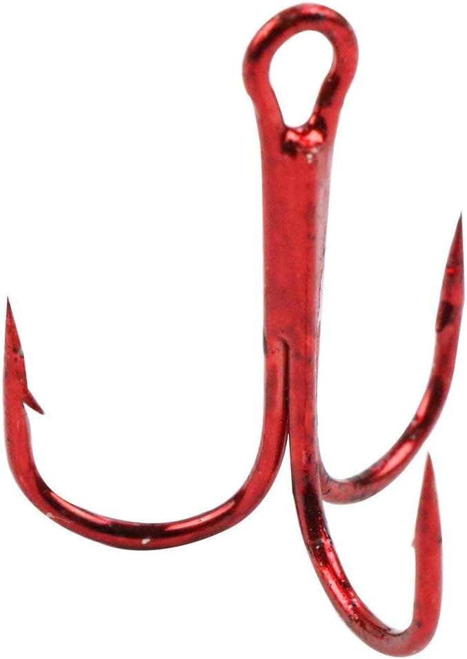Persei 100pcs Fishing Hook Treble Hooks High Carbon Treble Hooks Super Sharp Solid Size 2 4 6 8 10 12 Triple Barbed Steel Fish Hook