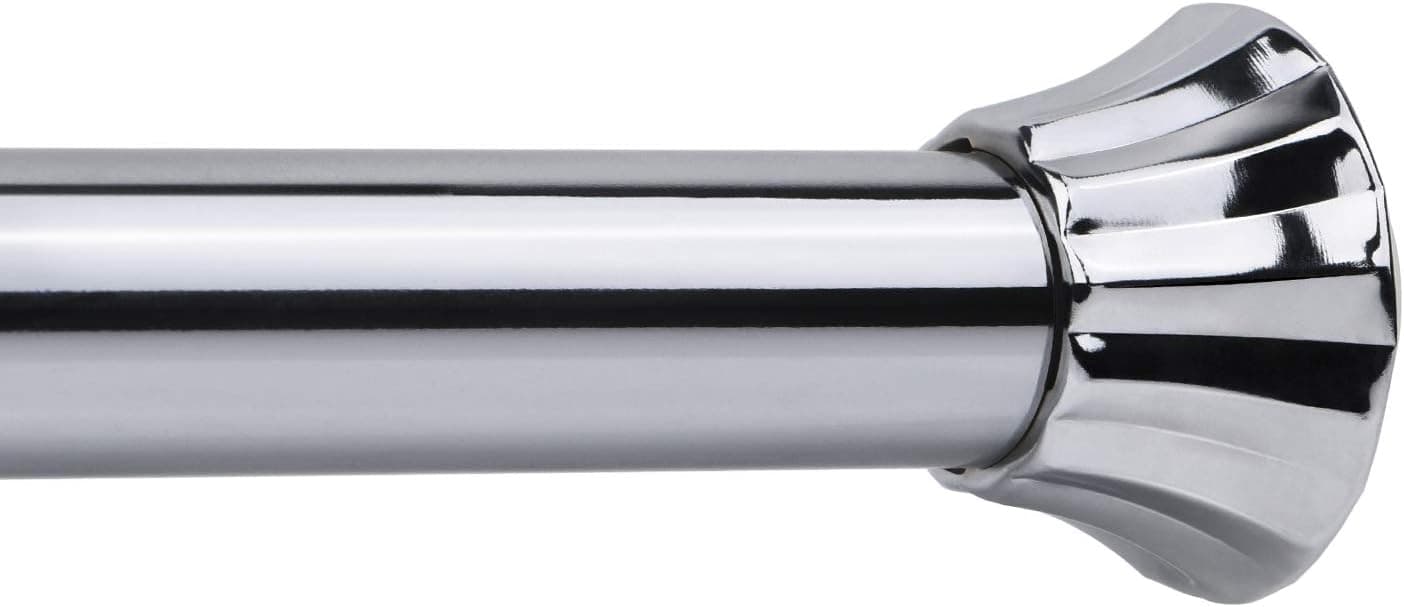 KAMANINA 3/4'' Shower Curtain Rods Single Rod, Gourd finials, Bronze, 28-48"