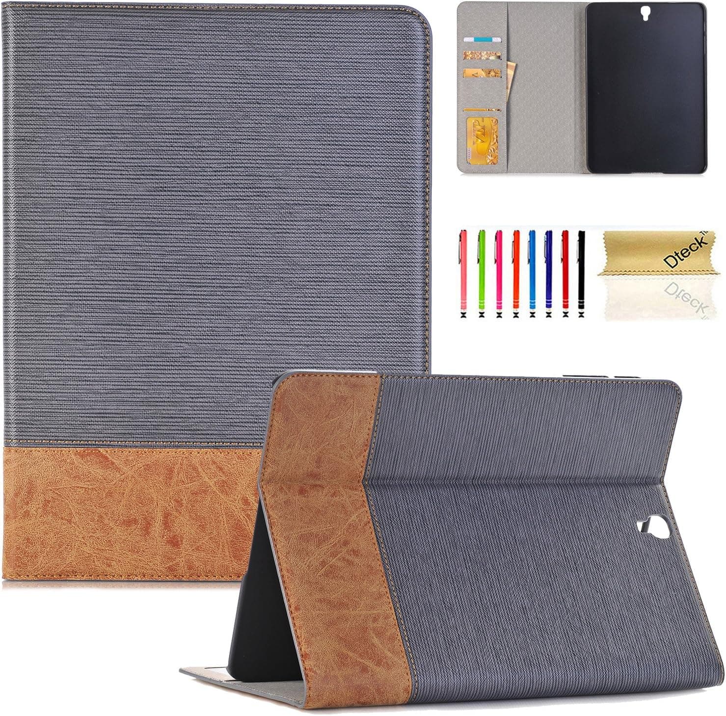 Galaxy Tab S3 9.7 case,T820 Case,Dteck(TM) Business Style Wallet Folio Cover Stand Smart Case with Auto Wake/Sleep Feature Protective Cover for Samsung Galaxy Tab S3 9.7 Inch SM-T820/T825,Gray