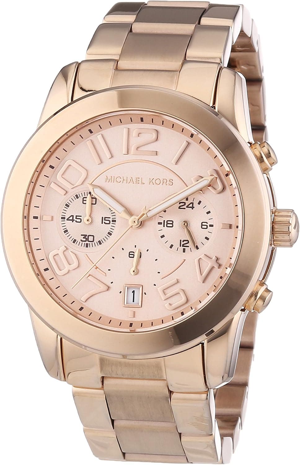 Michael Kors MK5727 Women's Mercer Rose Gold-Tone Stainless Steel Bracelet Chronograph Watch