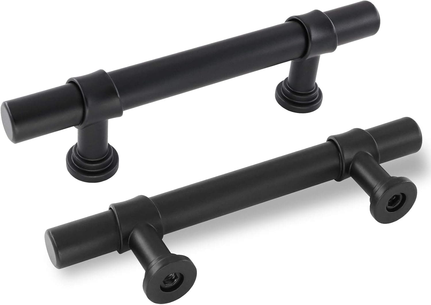 goldenwarm 3 inch Black Cabinet Pulls 25 Pack Kitchen Cabinet Handles Matte Black Drawer Pulls LST18BK76 Black Dresser Handles for Cabinets Cupboards Drawers