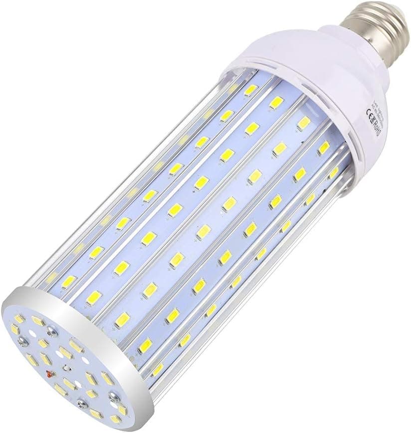 Intpro 60W LED Corn Light Bulb Lamp, 6000LM E26/E27 6000K 85V~265V Super Bright Light for Indoor Large Area, Garage barn Workshop Warehouse Factory Porch Backyard High Bay Street Outdoor