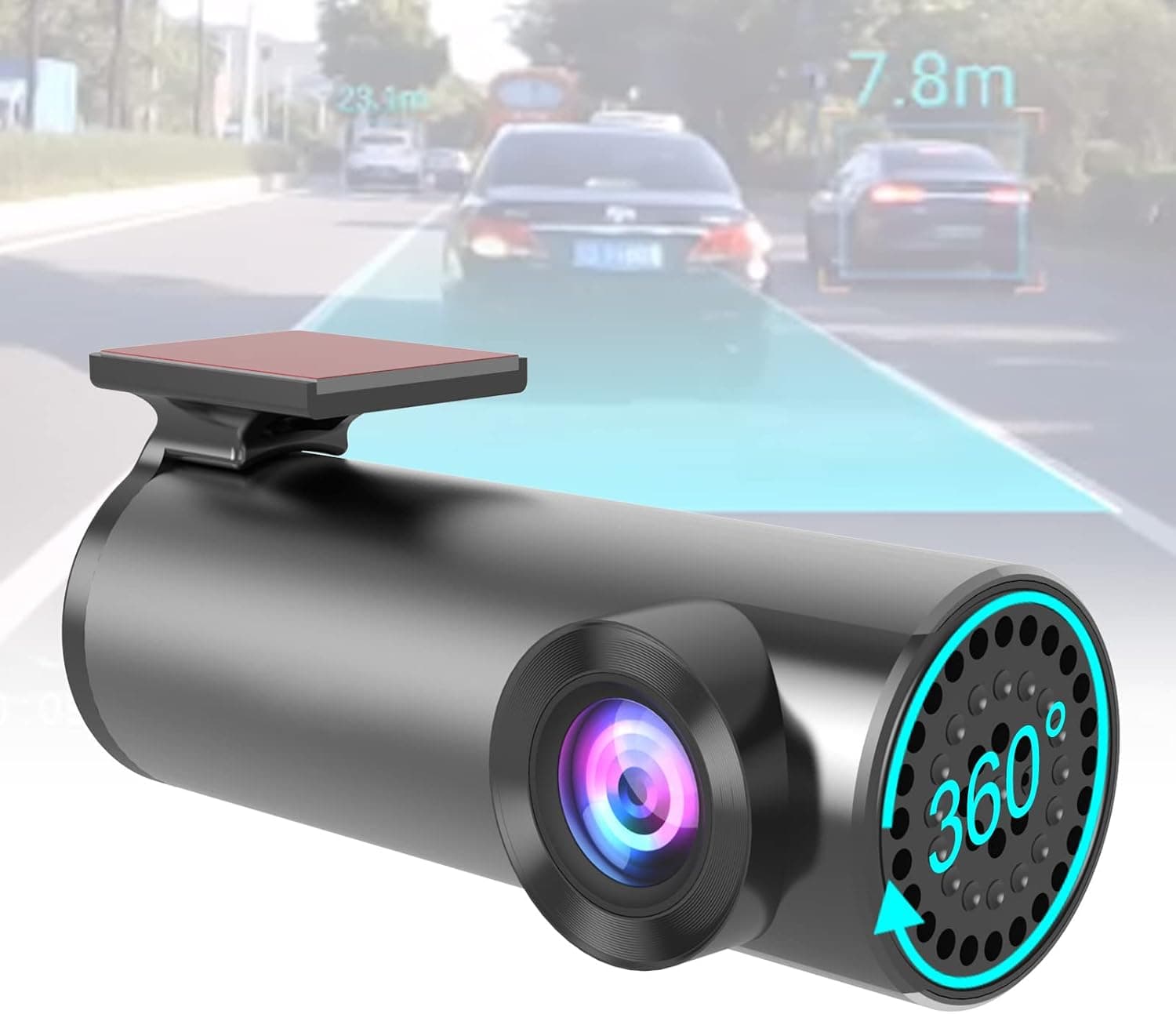 LEROAADZ Car Dash Camera, Dash Cam Front for Cars with ADAS, USB Car Camera DVR with 170° Wide Angle, 360° View Angle Rotation, AHD 1080P Night Vision