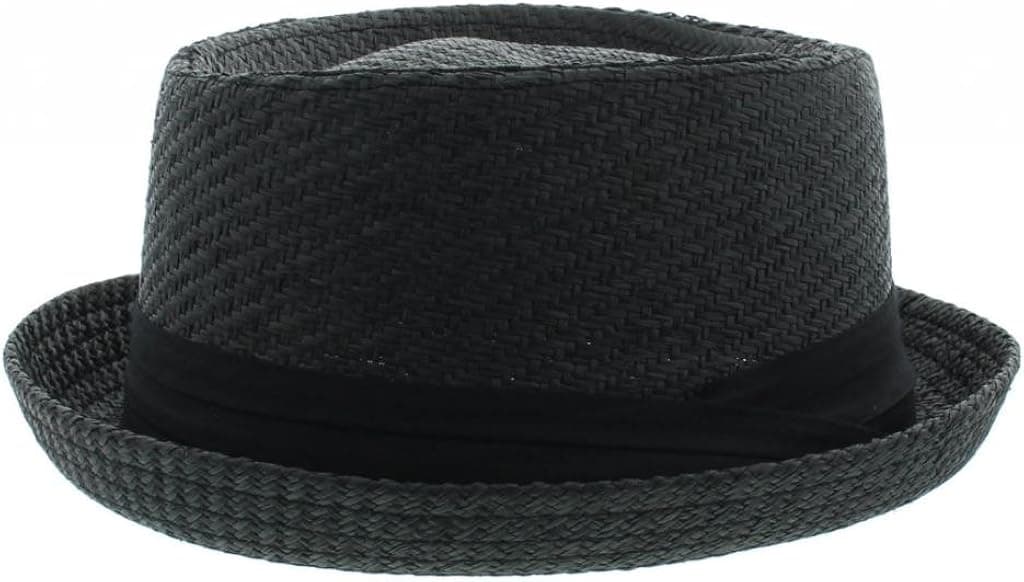 Vintage Styled Porkpie Fedora-Black
