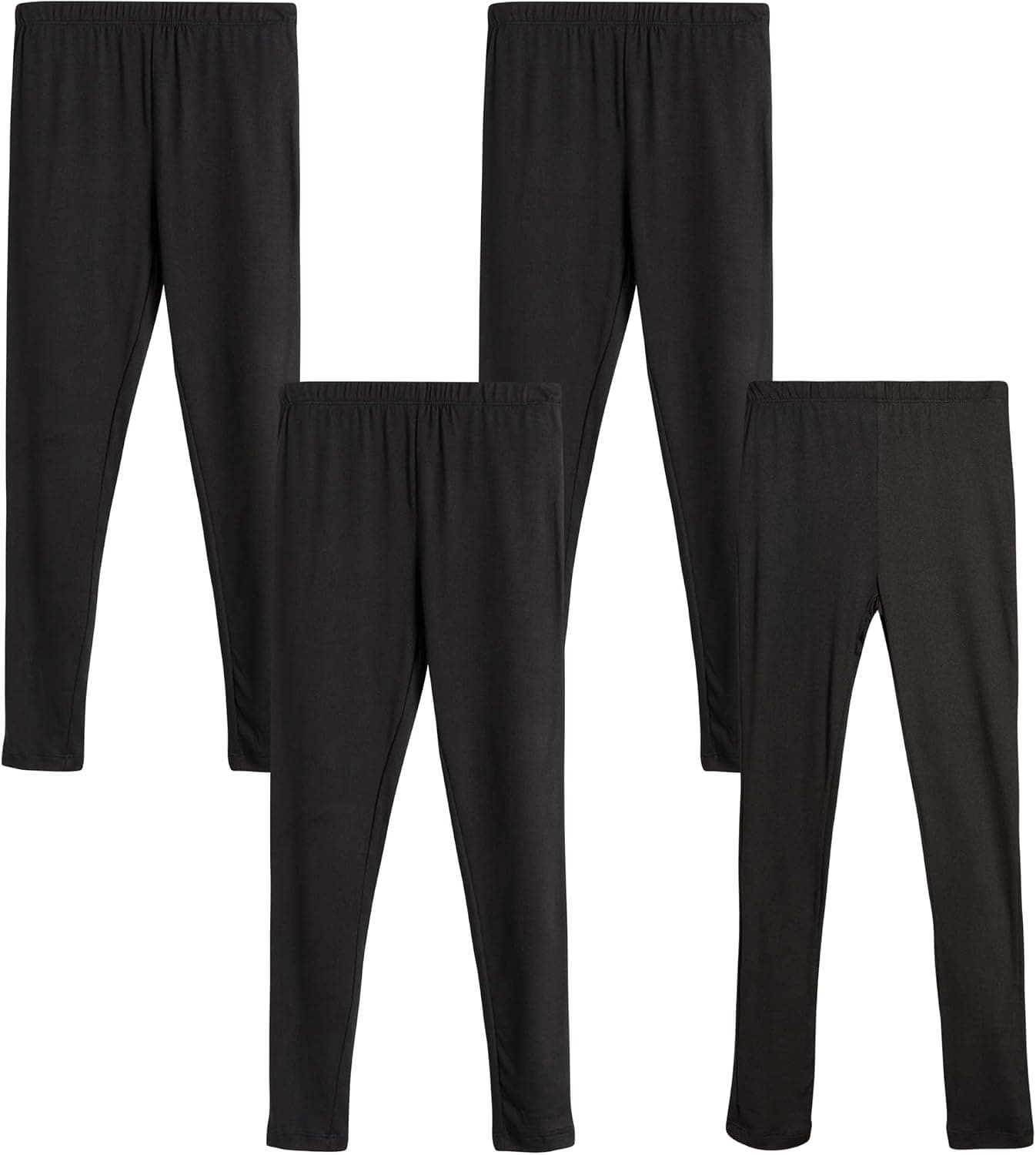 Only Girls’ Leggings – 4 Pack Super Soft Yoga Dance and Lounge Pants (Size: 8-14)