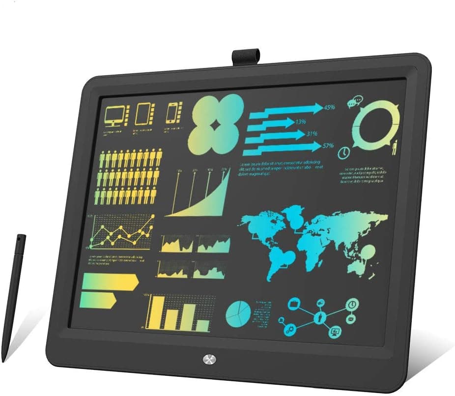 Toys for Girls Boys, LCD-Writing-Tablet, 15 Inch Colorful Toddler Doodle Board, Electronic Drawing Tablet, Erasable Reusable Electronic Writing Pads, Educational & Learning Gifts(Black)