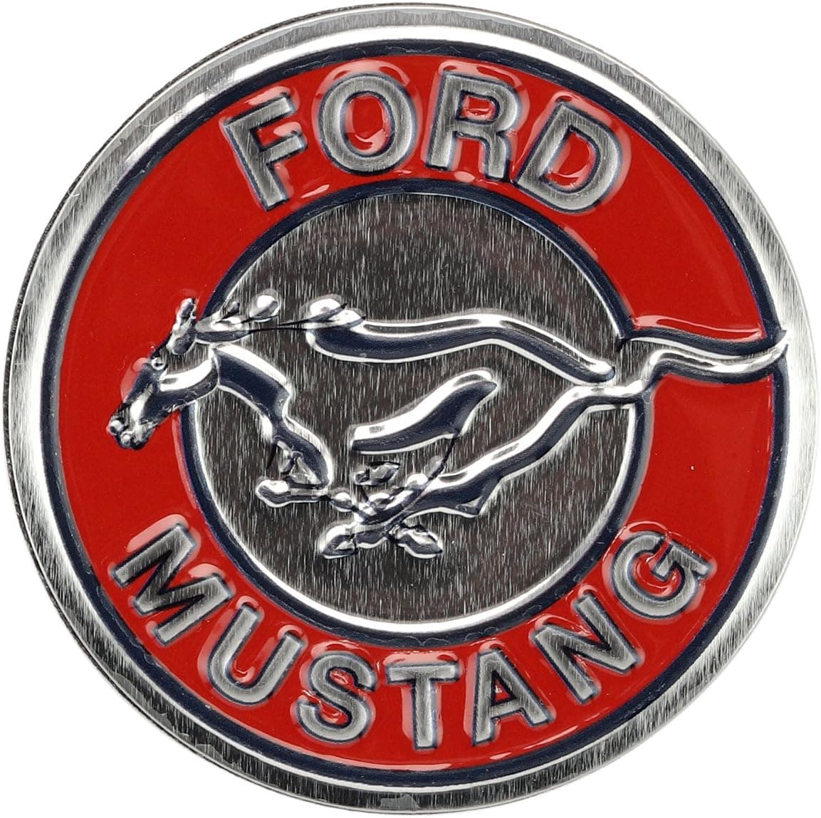 ARDOUR VAN Open Road Brands Ford Red and Silver High Gloss Mustang Tin Metal Magnet - an Officially Licensed Product Great Small Gift and Addition to Add What You Love to Your Home/Garage Decor