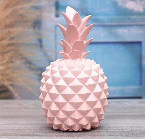 URTop 1Pcs 21x10x10CM Candy Color Nordic Style Pineapple Ceramic Coin Piggy Bank Cans Money Boxes Creative Ornaments Home Furnishings Decorations for Children Christmas Birthday Gift