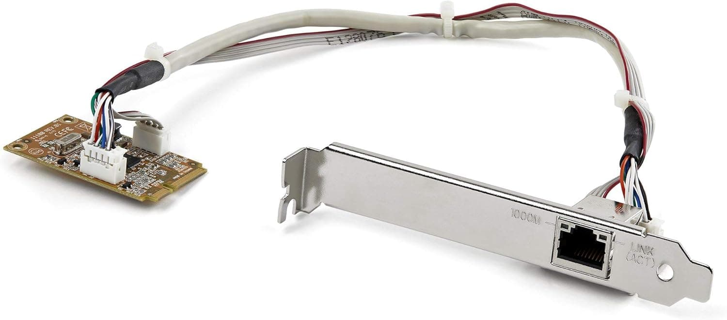 StarTech.com Mini PCIe Card - 10/100/1000Mbps RJ45 Port - IEEE 802.3 - Jumbo Frame - Network Card (ST1000SMPEX)