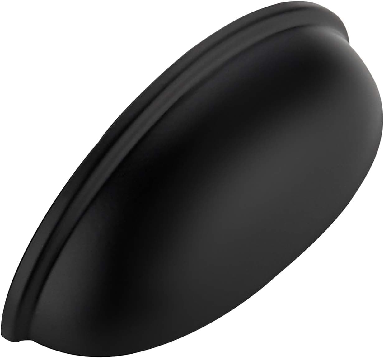 Ravinte 15 Pack 3" Drawer Pulls Matte Black Cabinet Pulls Kitchen Cabinet Handles Drawer Handles Cabinet Knobs Kitchen Hardware Half Moon Cup pulls Black 3 inch Hole Center