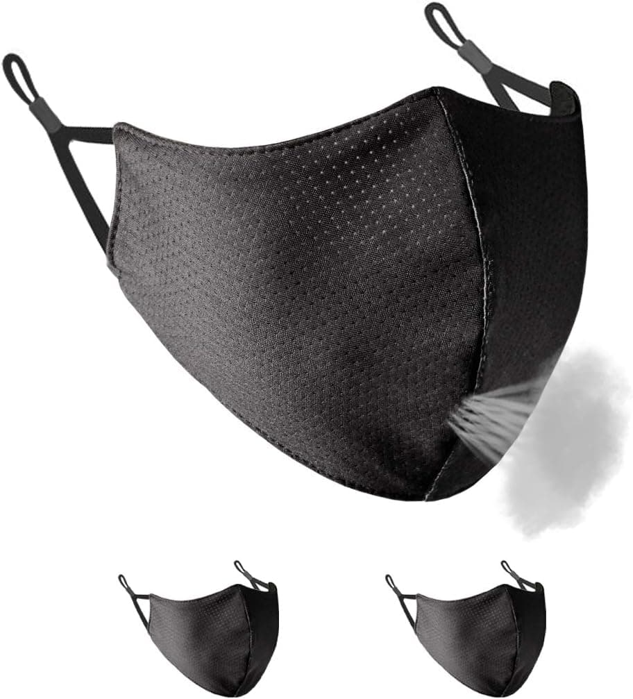 Borgasets Breathable Sport Face Mask for Men Women Youth Adjustable Reusable Washable Comfort Mask