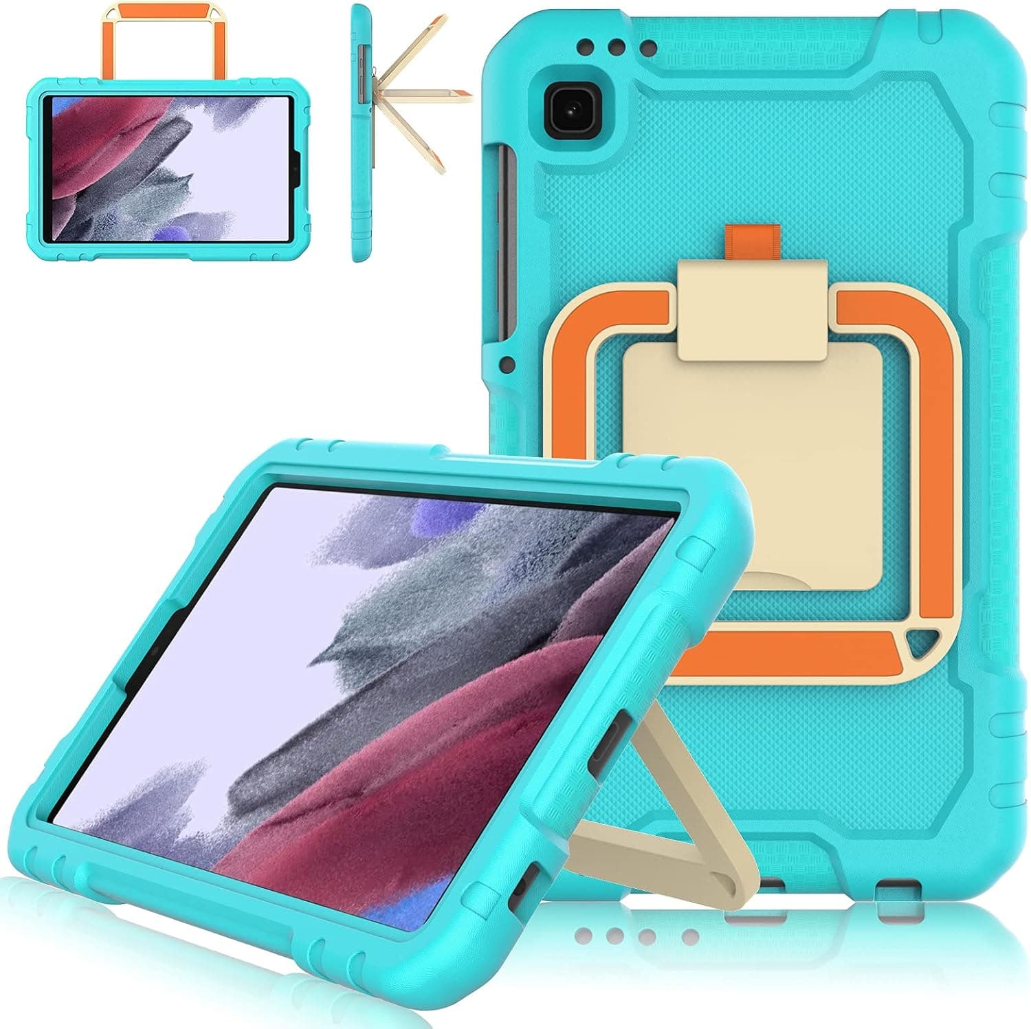 LTROP Samsung Galaxy Tab A7 Lite Case 8.7 Inch, Galaxy Tab A7 Lite Case, Tab A7 Lite Case, Shockproof Convertible Handle Stand Kids Case for Samsung Galaxy Tab A7 Lite 8.7" (SM-T220/T225), Teal