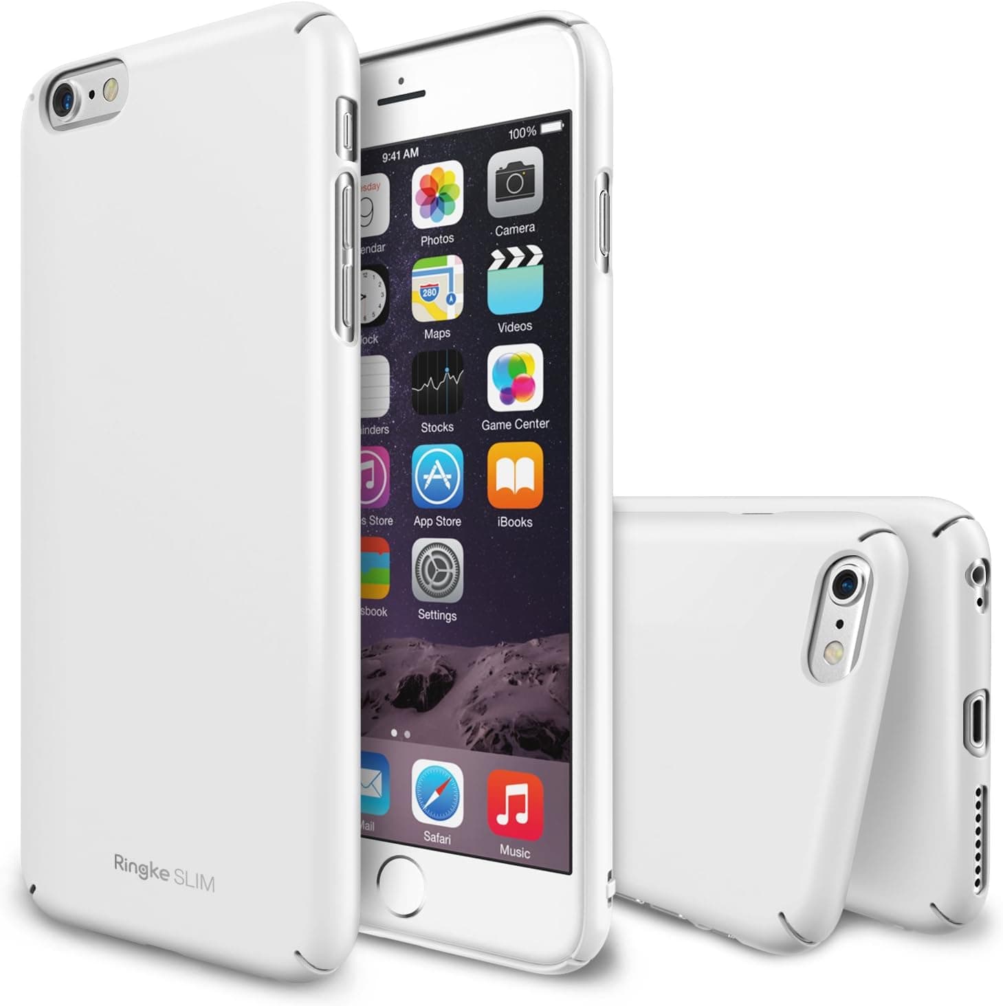 iPhone 6 Case - Ringke SLIMEssential Ultra Thin[FREE Bonus 1 HD Screen Protector][LF WHITE] Perfect Fit & Ultra Slim Scratch-Resistant Dual Coating Minimalist Thin Protective Hard Case for Apple iPhone 6 4.7" (2014)