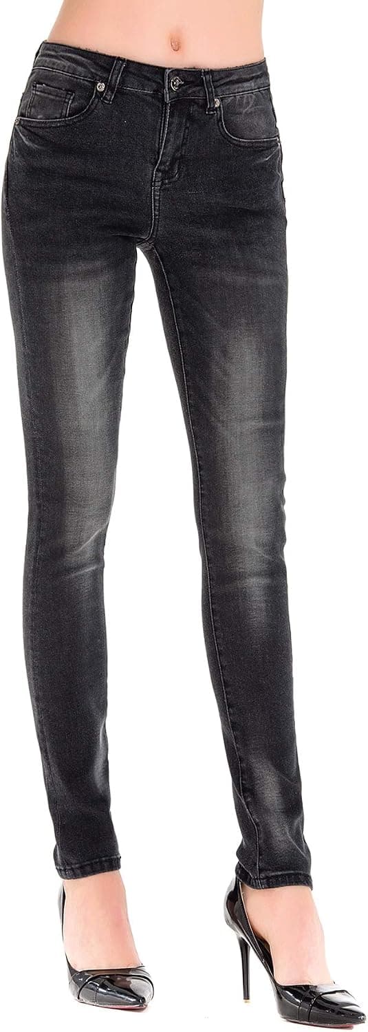 HONTOUTE Women's Classic High Waisted Butt Lift 4-Ways Stretch Modern Skinny Jeans