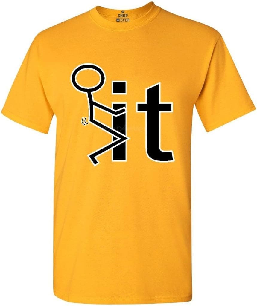 Shop4Ever Screw It T-Shirt Large Gold