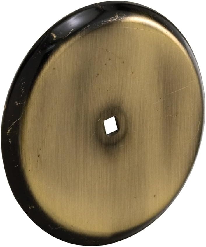 Prime-Line Products U 9201 Cabinet Knob Back Plate, Antique Brass,(Pack of 2)