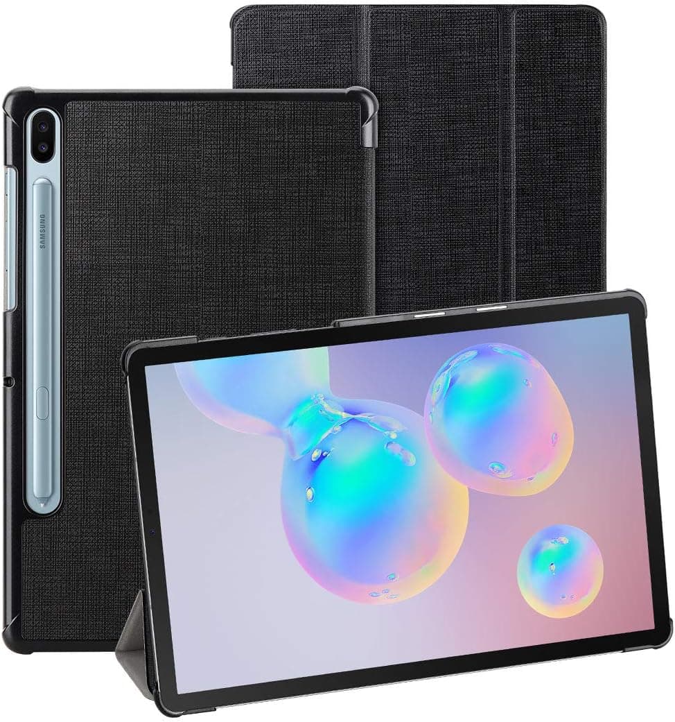Foluu Galaxy Tab S6 10.5 inch Tablet Case, Galaxy Tab S6 Cover, Slim Lightweight Trifold Stand Smart PU Case Cover Auto Sleep/Wake Magnetic for Samsung Galaxy Tab S6 T860/T865 10.5 Tablet 2019 (Black)