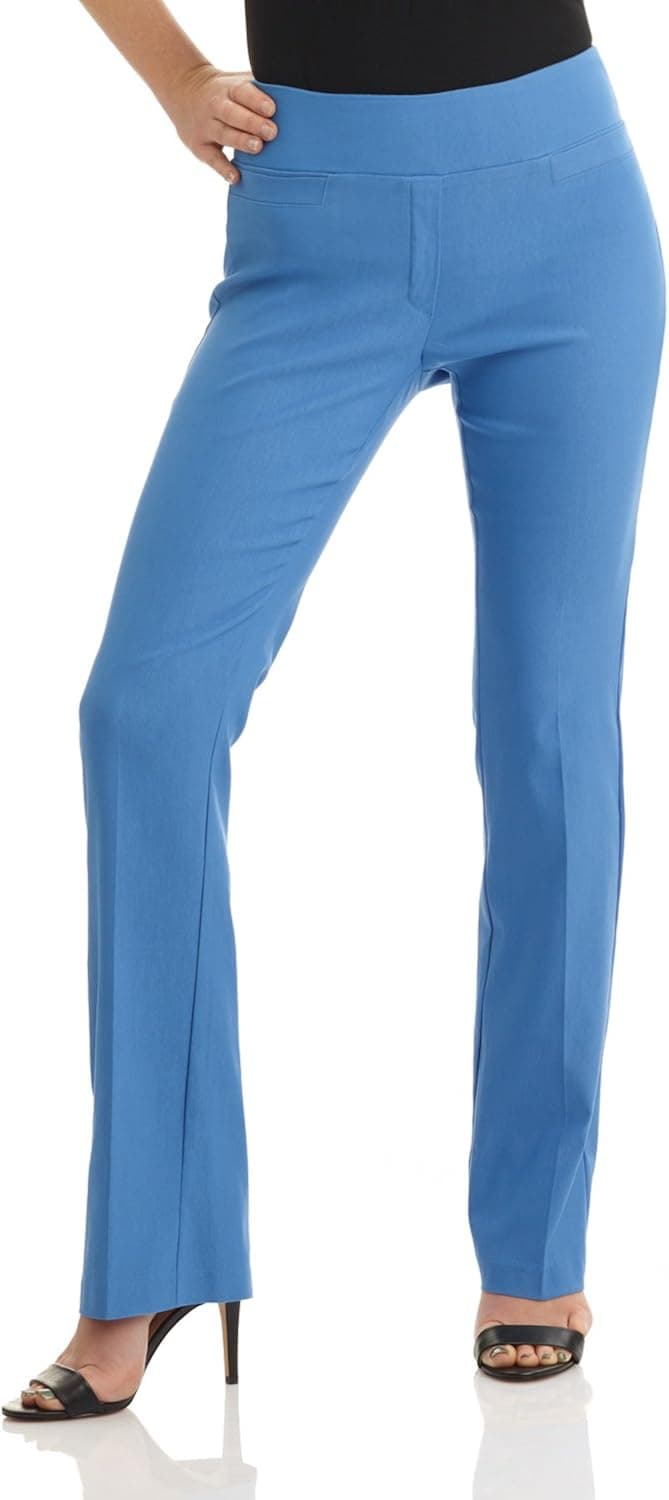 Rekucci Womens Ease into Comfort Bootcut Pant (14, Cool Blue)