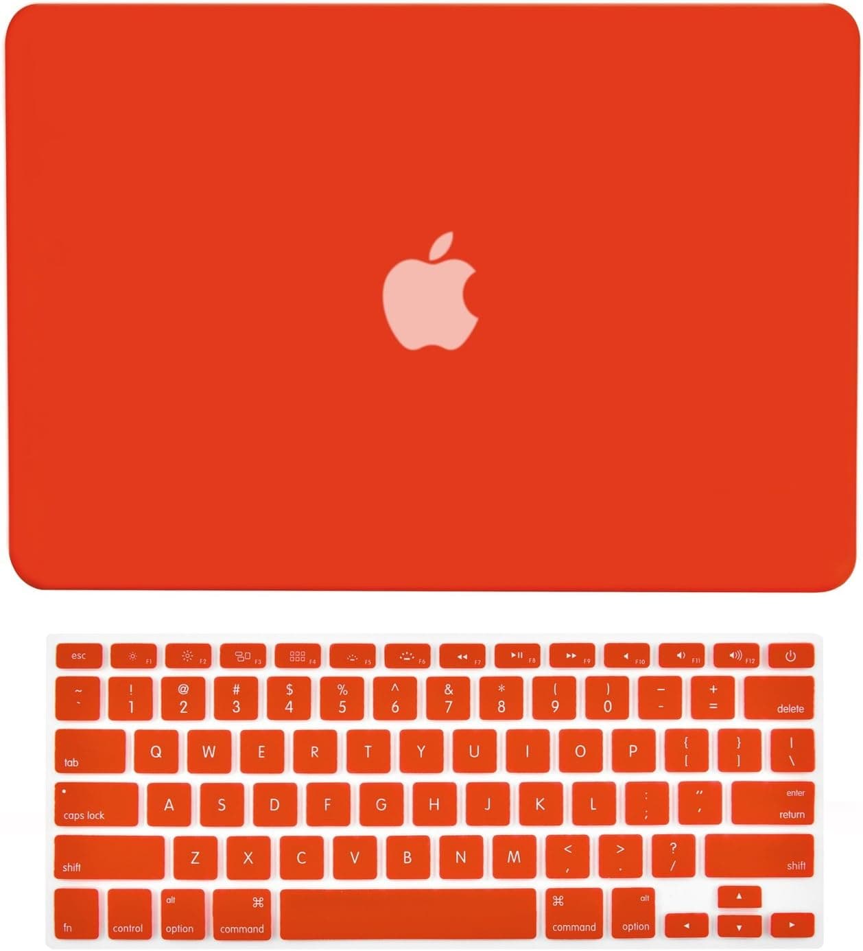 TopCase® 2 in 1 Ultra Slim Light Weight Rubberized Hard Case Cover and Keyboard Cover for Macbook Pro 13-inch 13" (A1278/with or without Thunderbolt) with TopCase® Mouse Pad (Macbook Pro 13" A1278, Red)