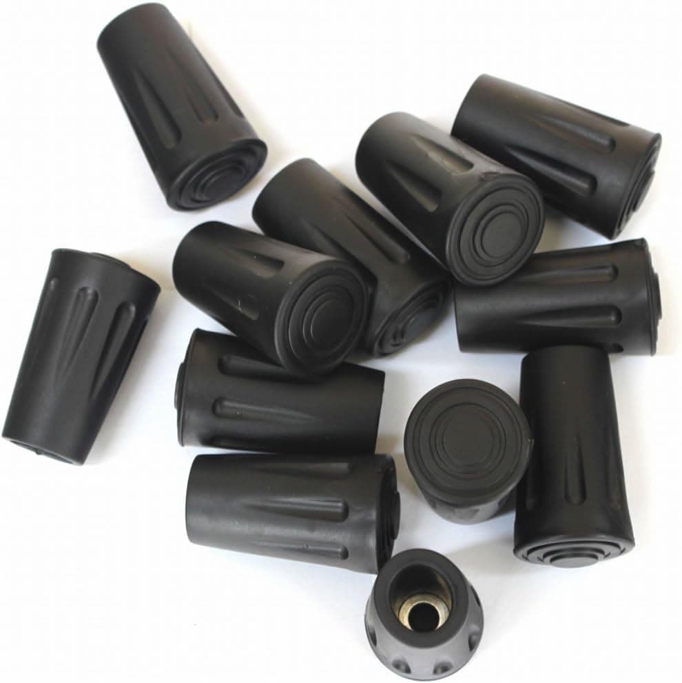 Generic Replacement Rubber Tip Protector Flex Walk Tip for Hammers Hiking Poles 12 Pcs