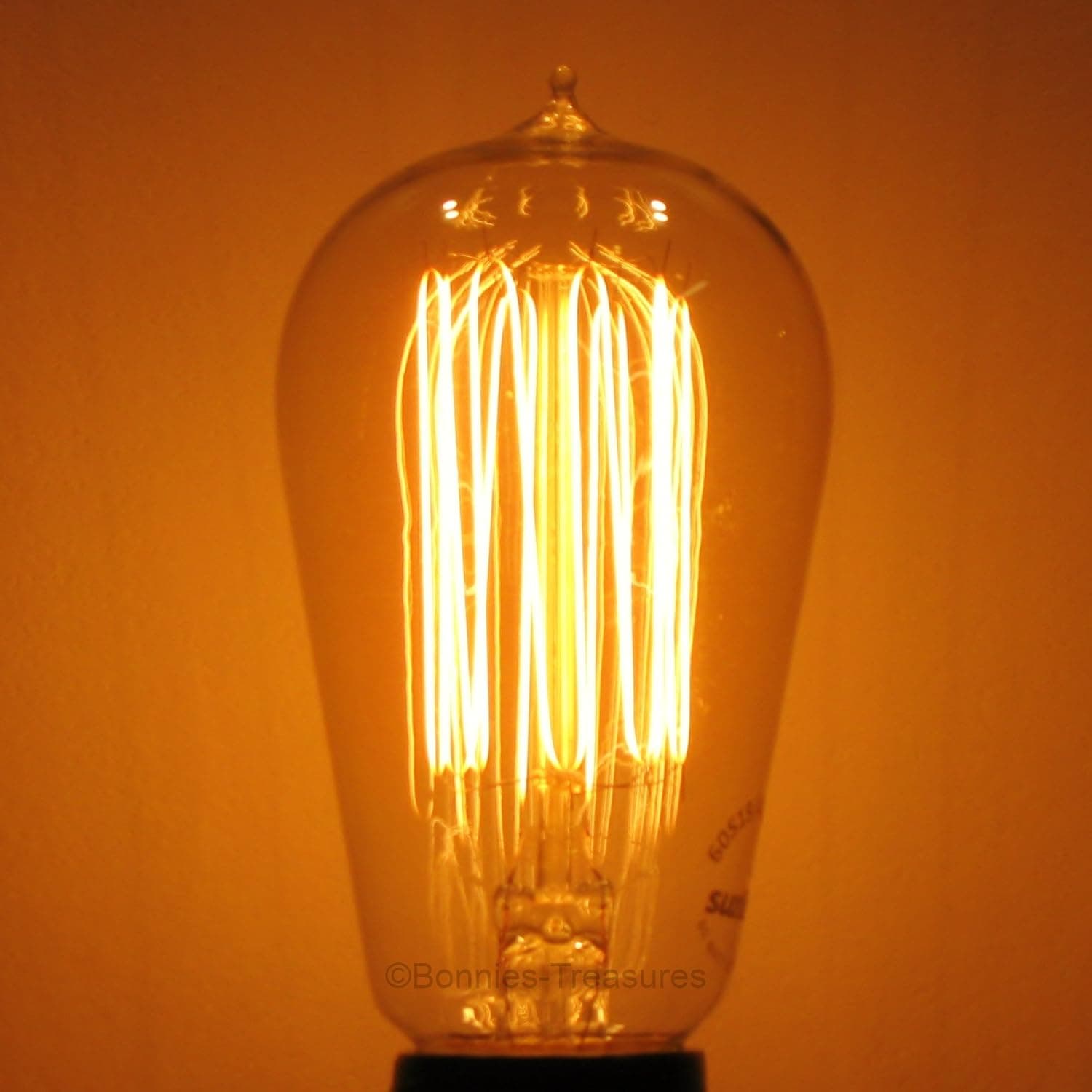 6-Pack 60W S19 Edison MARCONI Antique Reproduction Light Bulb with Squirrel Cage Filament
