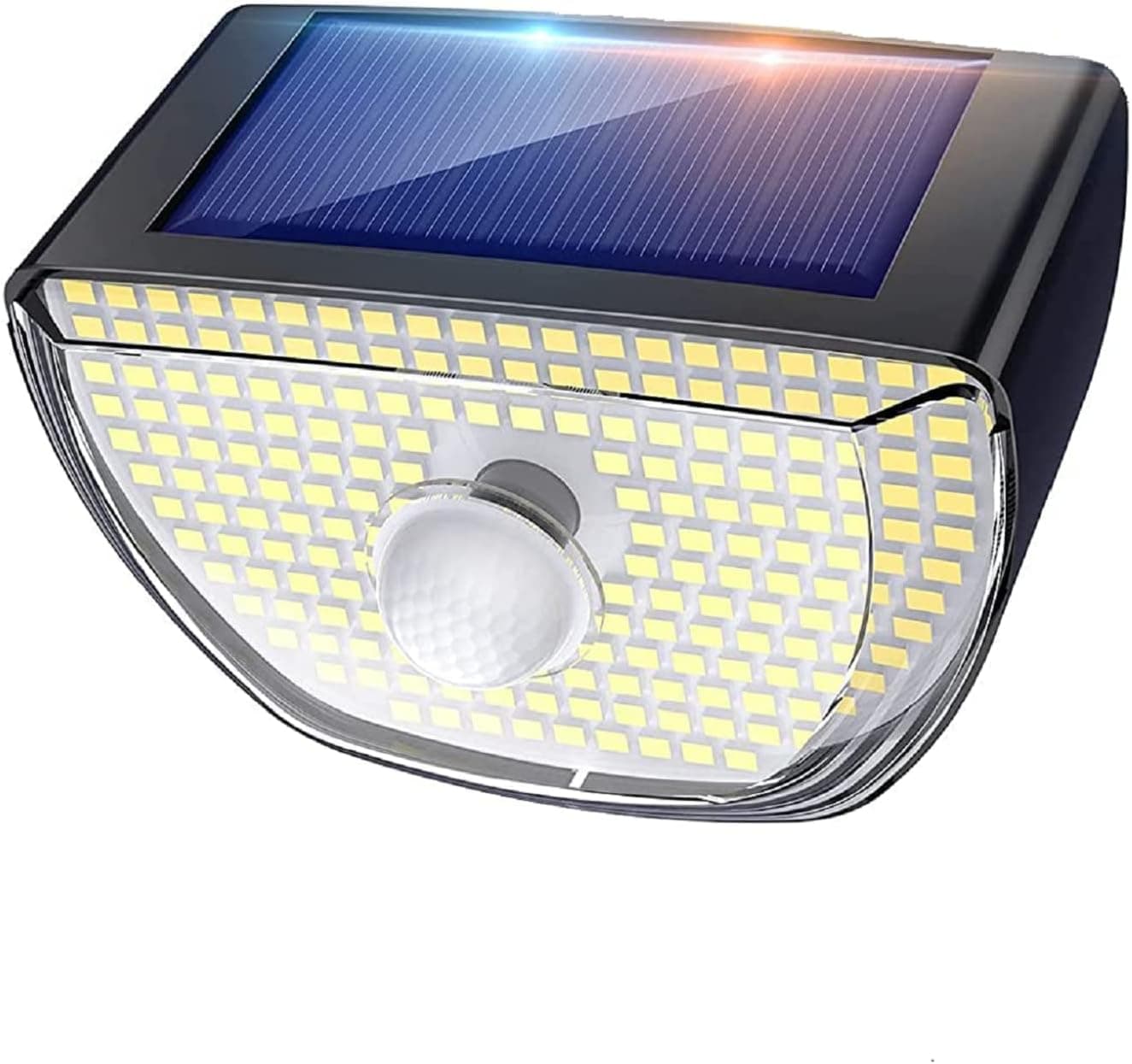 Whousewe Solar Motion Sensor Lights, 200LED Solar Lights Outdoor Solar Security Lights 3 Modes Wireless Wide Angle Solar Wall Lights IP65 Waterproof for Yard, Stairs, Garage, Fence, Porch(1 Pack)