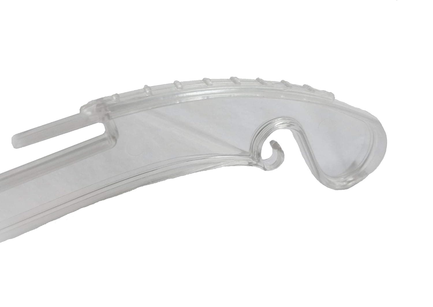 NAHANCO 505MG Plastic Shirt Hanger, Middle Heavy Weight, 17", Clear with Molded Rubber Grippers and Chrome Hook, Clear (Pack of 100)