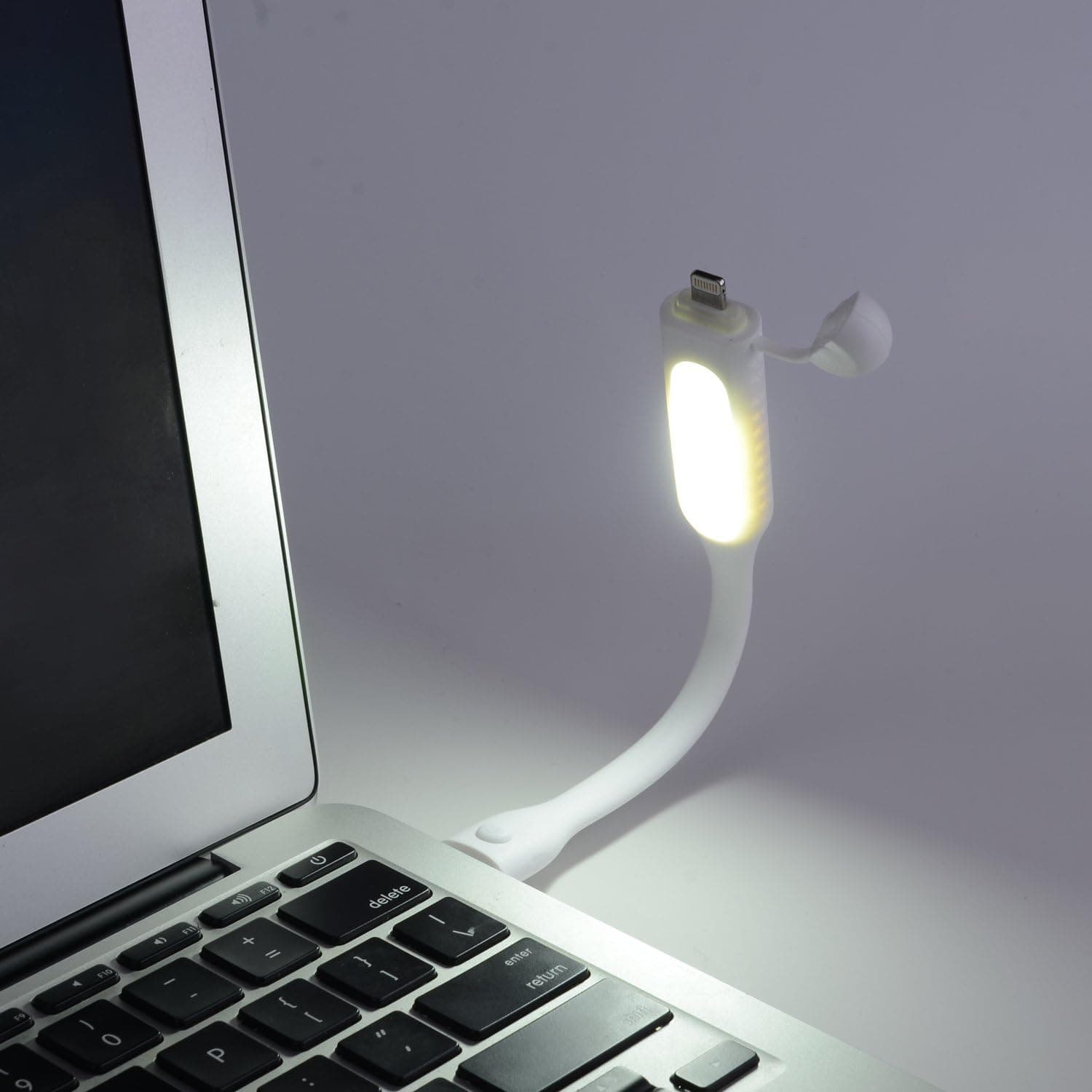 Laptop USB Light For Reading - Keyboard Light for Laptop with Charging Port Compatible iPad iPhone 5/5C/5S/6/6 Plus - Best USB Computer Led Light - Mosquito Repellent Lights! (White)