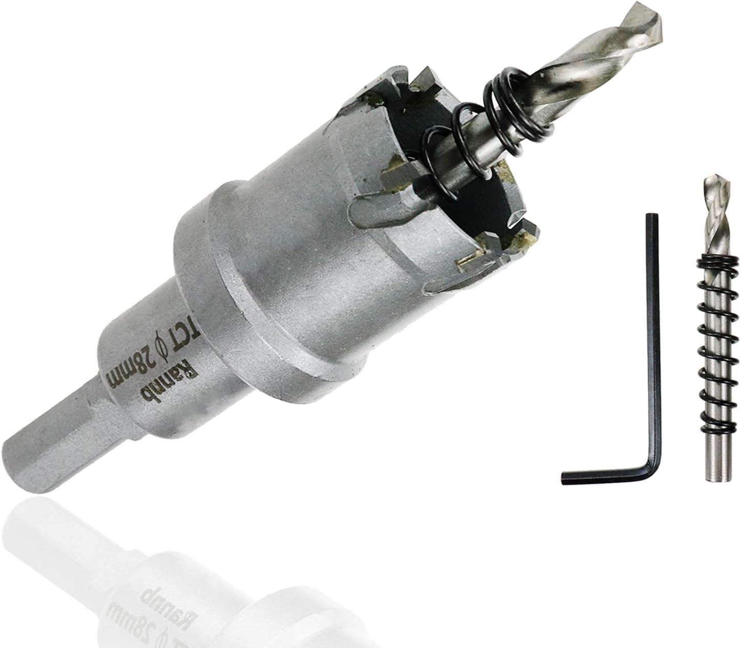 Rannb Carbide Hole Saw 1.1-inch/28mm Cutting Dia Hole Cutter for Cutting Stainless Steel Iron