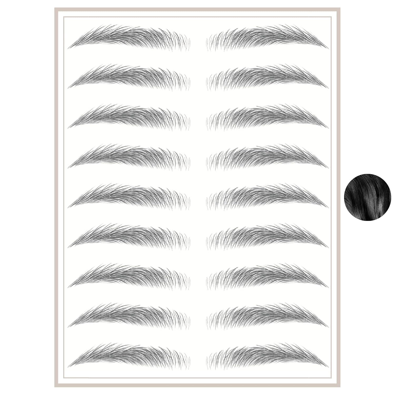 Brows by Bossy Studio & Co Temporary Eyebrow Tattoos Waterproof Eyebrow Stickers, False Tattoos Hair Like Peel Off Instant Transfer Brows For Women And Men
