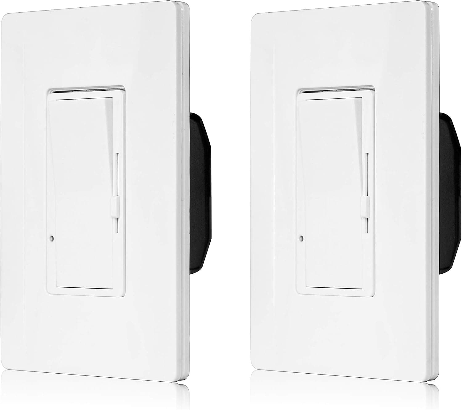 FLSNT Dimmer Switch with Wallplate for Dimmable LED & CFL, Halogen and Incandescent Bulbs, 3-Way or Single-Pole, White, SA11A3WAY (2 Pack)