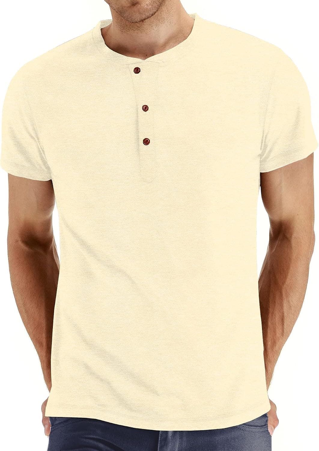 Sailwind Mens Henley Short/Long Sleeve T-Shirt Cotton Casual Shirt