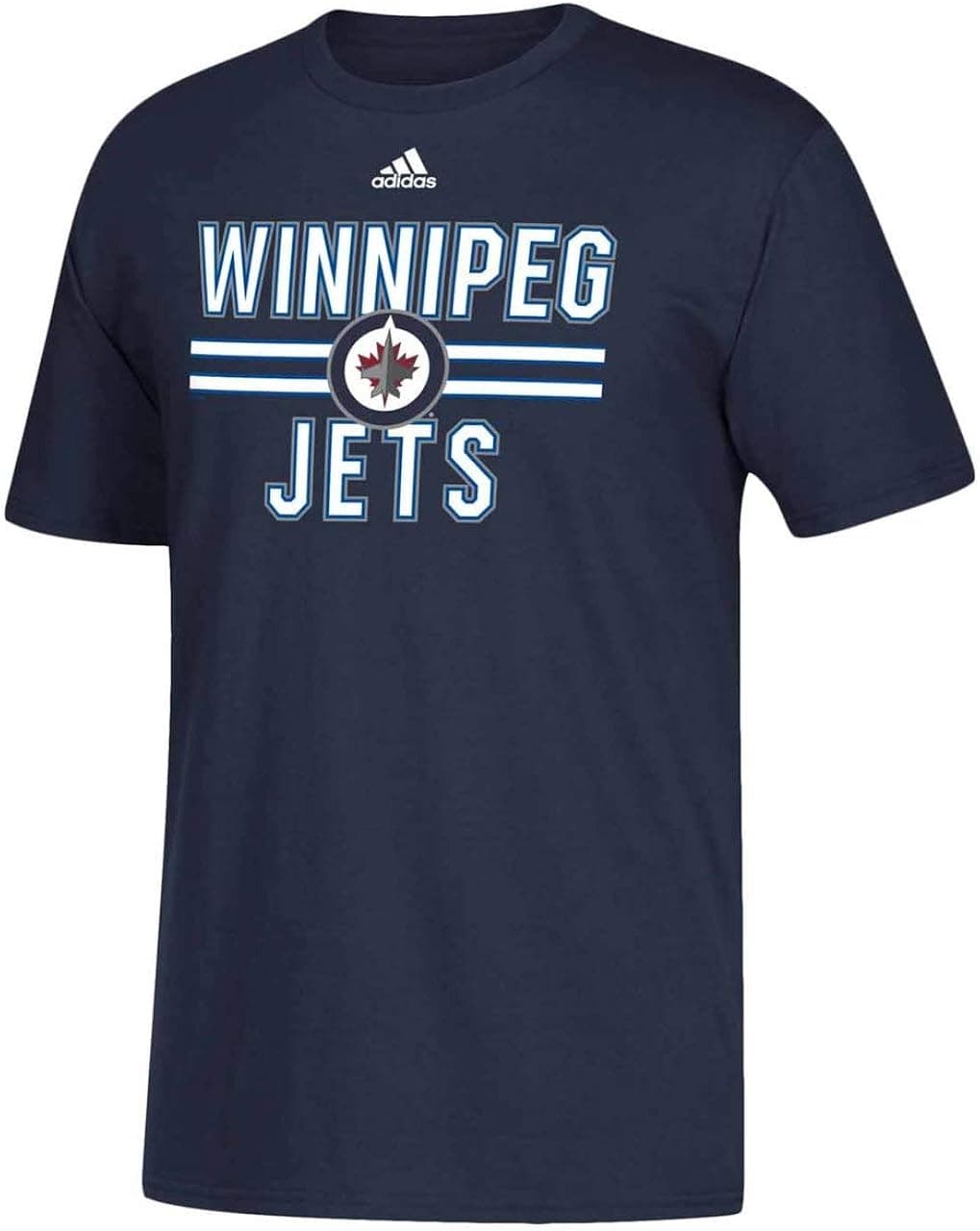 adidas Winnipeg Jets Adult Game Day Short Sleeve T-Shirt - Navy, X-Large