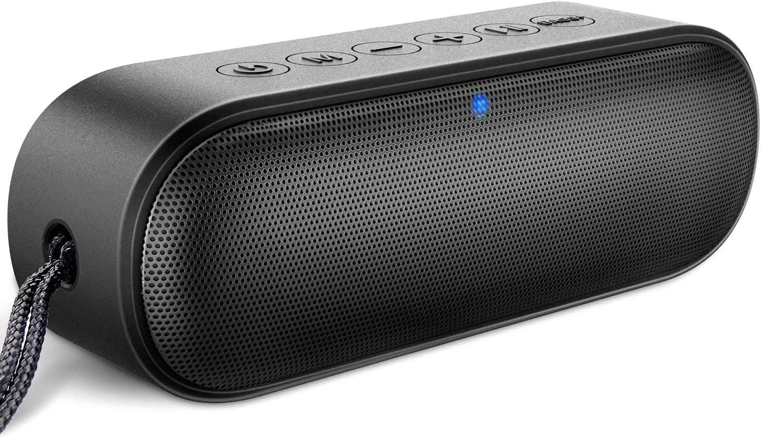 MEGUO Bluetooth Speaker with Bass+, IPX7 Waterproof Wireless Portable Speaker, Outdoor Waterproof with TWS, HD Sound, Built in Mic, 24-Hour Playtime for Pool Beach Travel and More