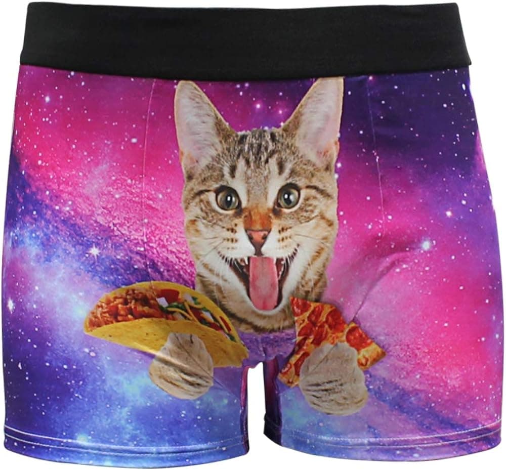 ALAZA Boxer Briefs Graphic Men Underwear Short Leg Polyester Spandex Small